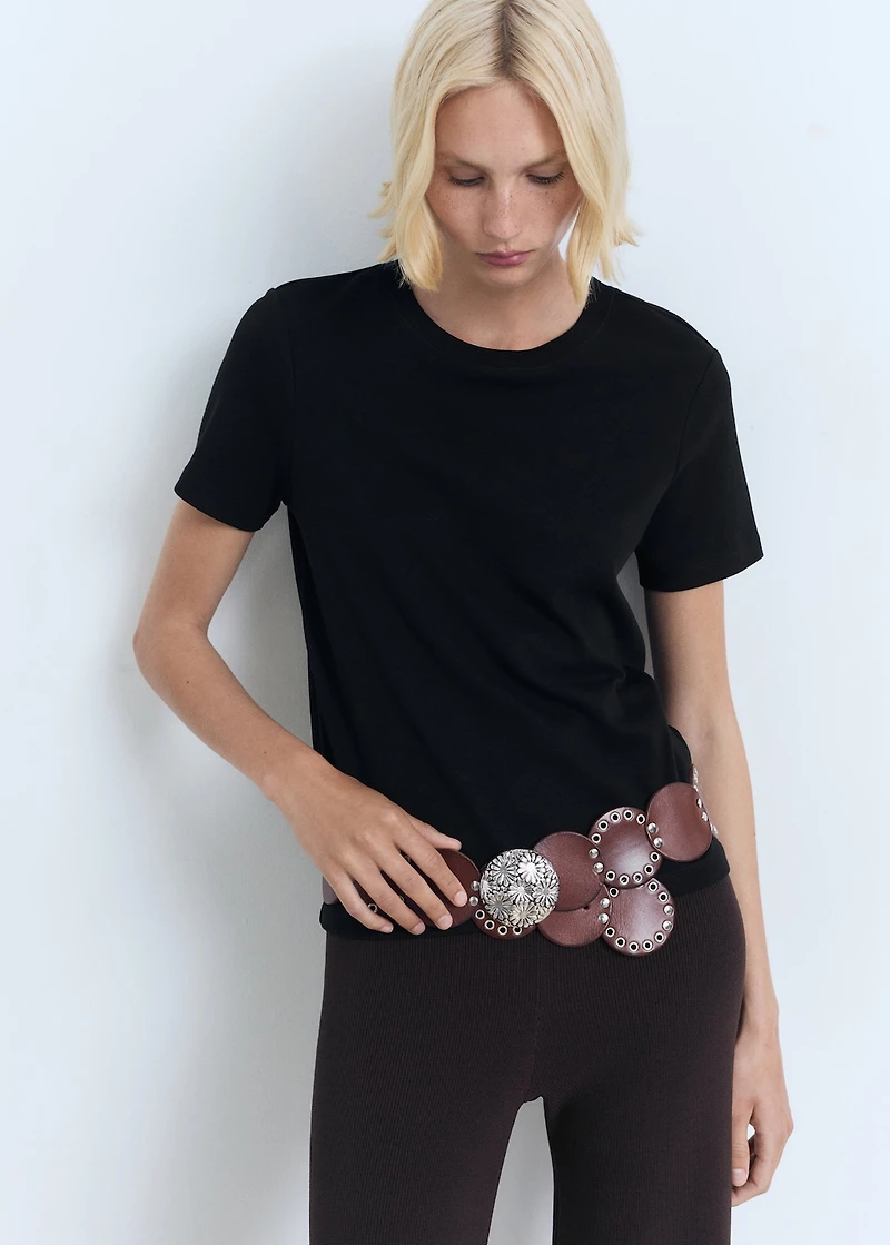 Cotton short-sleeved t-shirt