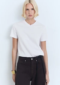 V-neck cotton T-shirt