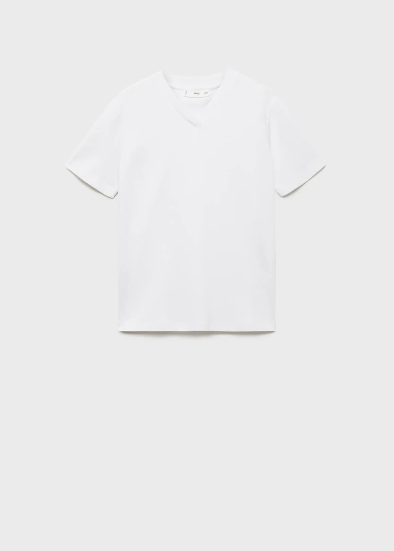 V-neck cotton T-shirt
