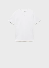 V-neck cotton T-shirt