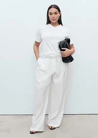 V-neck cotton T-shirt