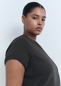 V-neck cotton T-shirt