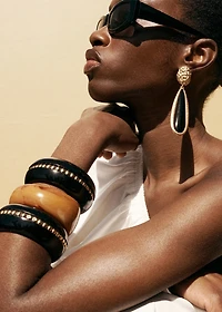 Resin pendant earrings