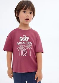 Embroidered detail print t-shirt