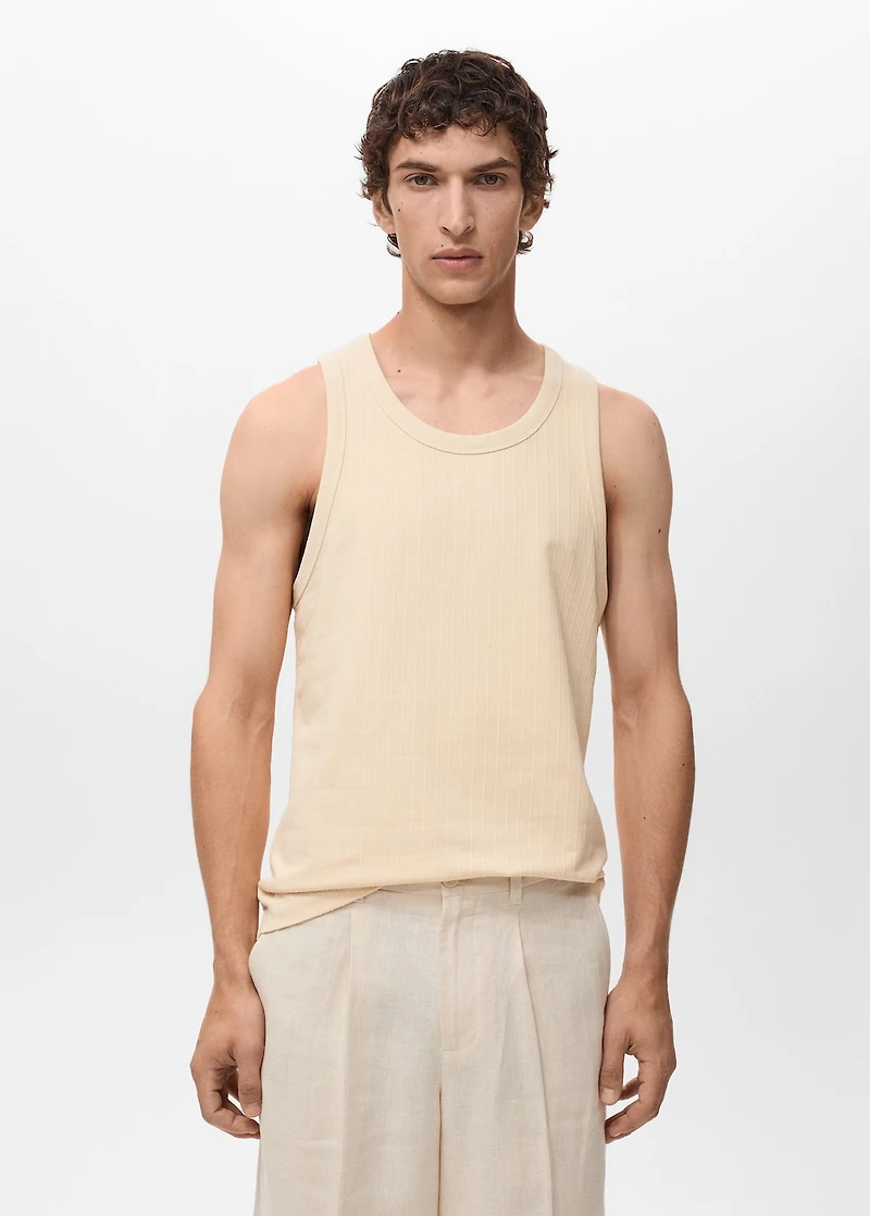 Striped strap T-shirt