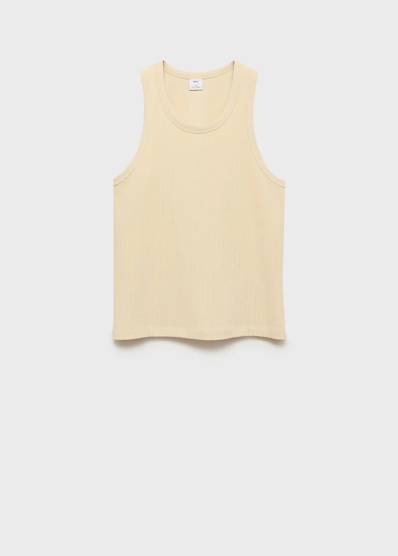 Striped strap T-shirt