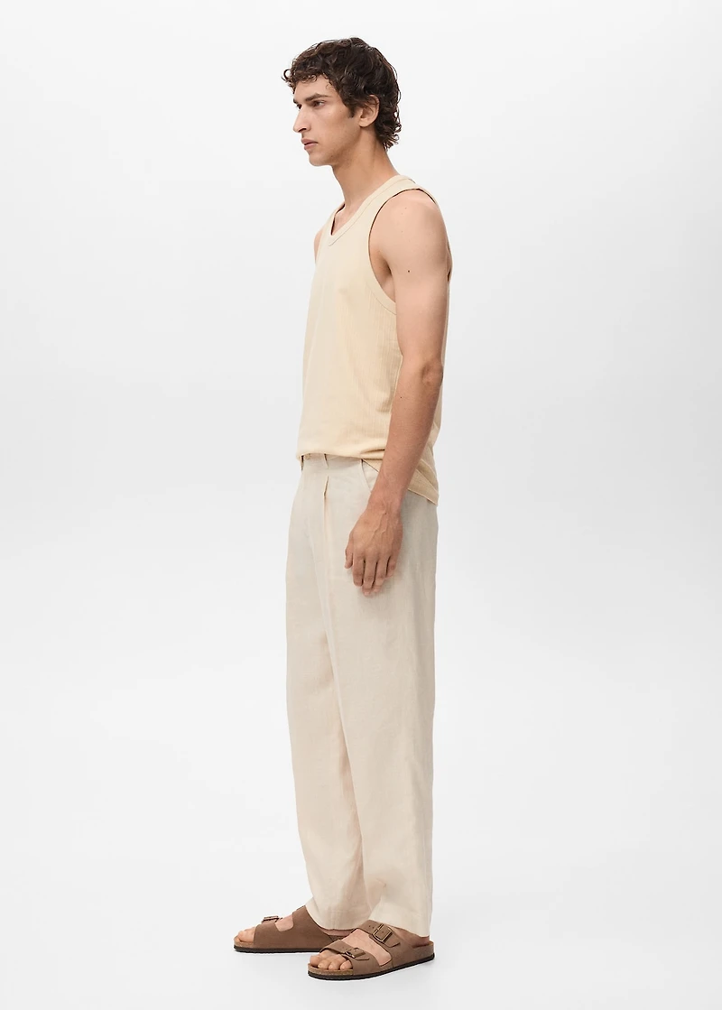 Striped strap T-shirt