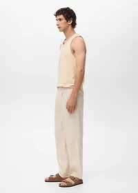 Striped strap T-shirt