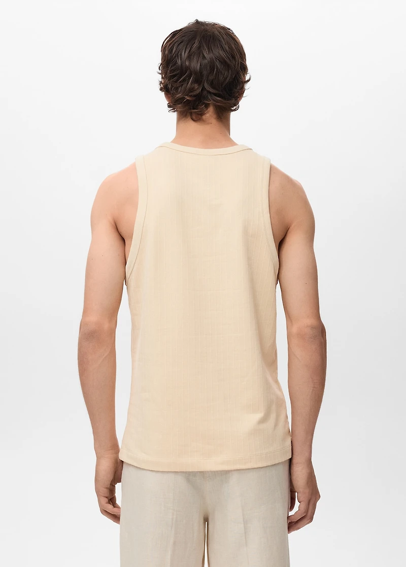 Striped strap T-shirt