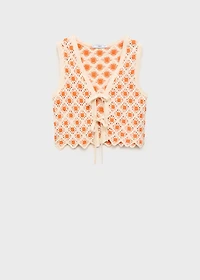 Crochet top with ties