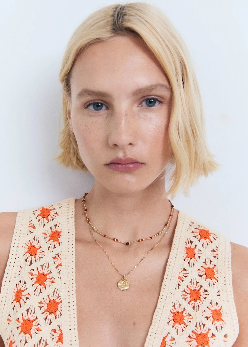 Crochet top with ties