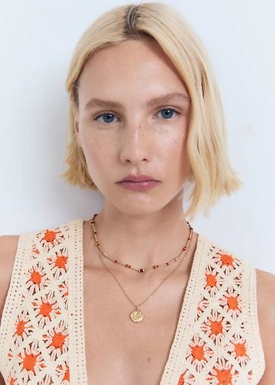 Crochet top with ties