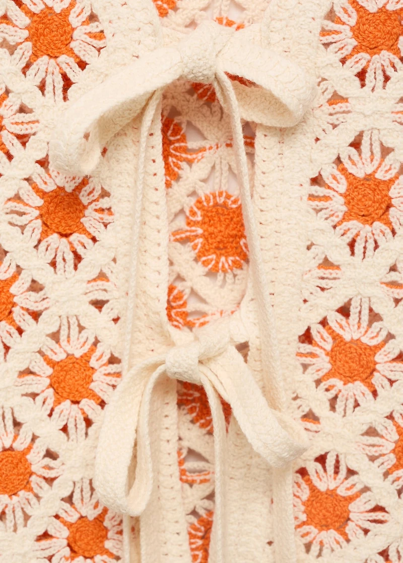 Crochet top with ties