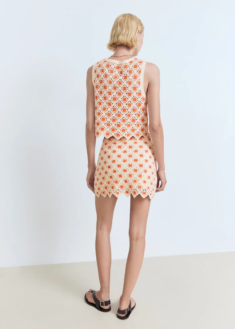 Crochet top with ties