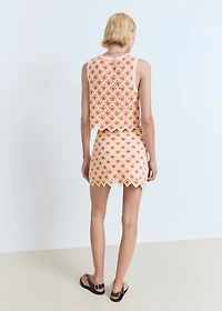 Crochet top with ties