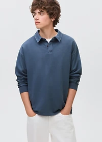 Polo-neck sweatshirt