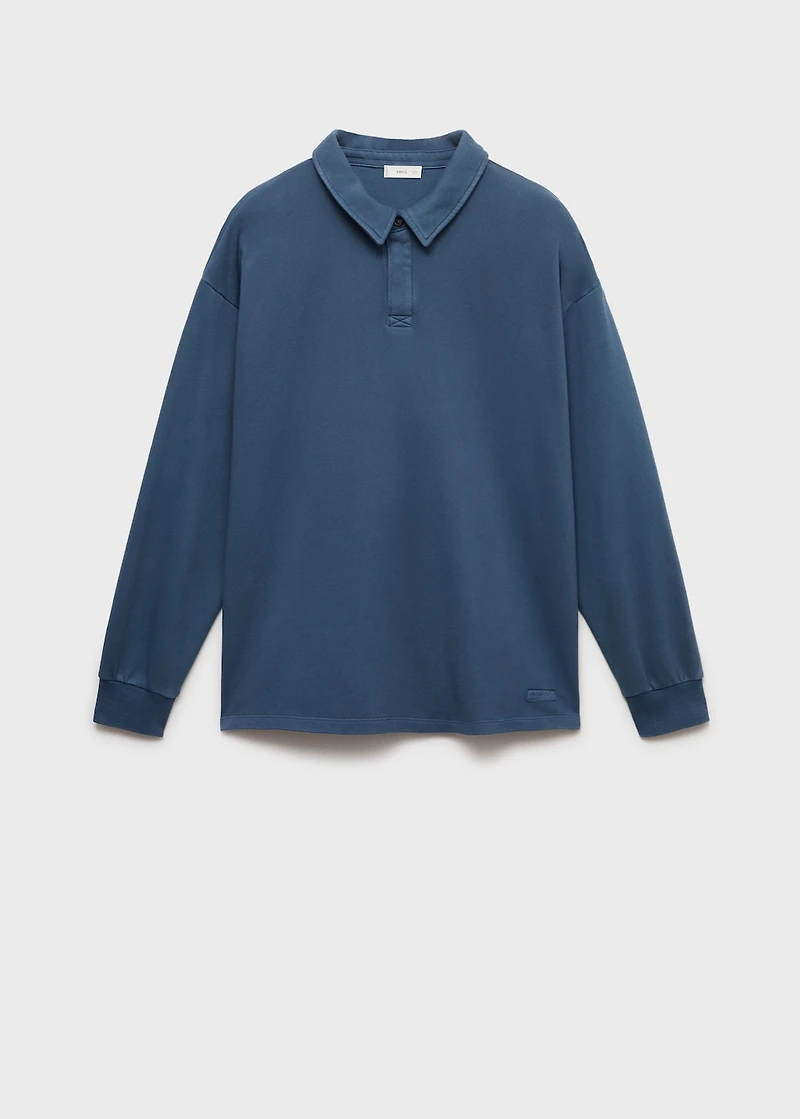 Polo-neck sweatshirt