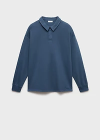 Polo-neck sweatshirt