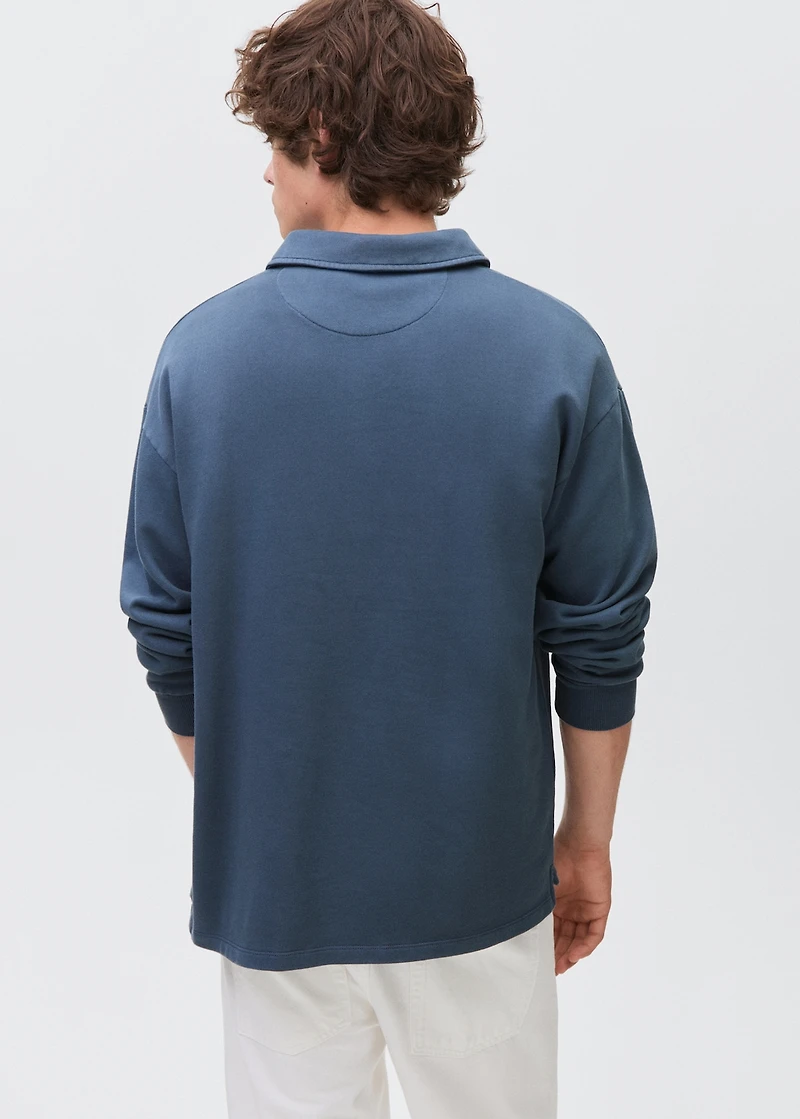 Polo-neck sweatshirt