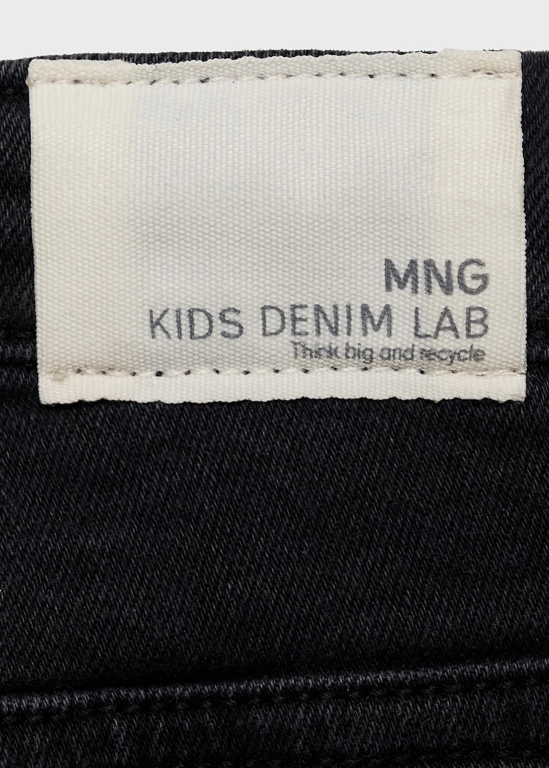 Frayed low-rise skinny jeans