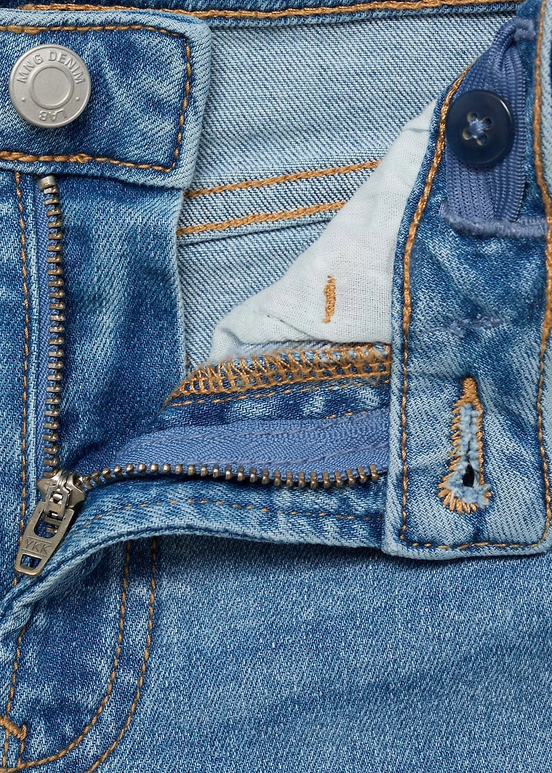 Star-embroidered skinny jeans