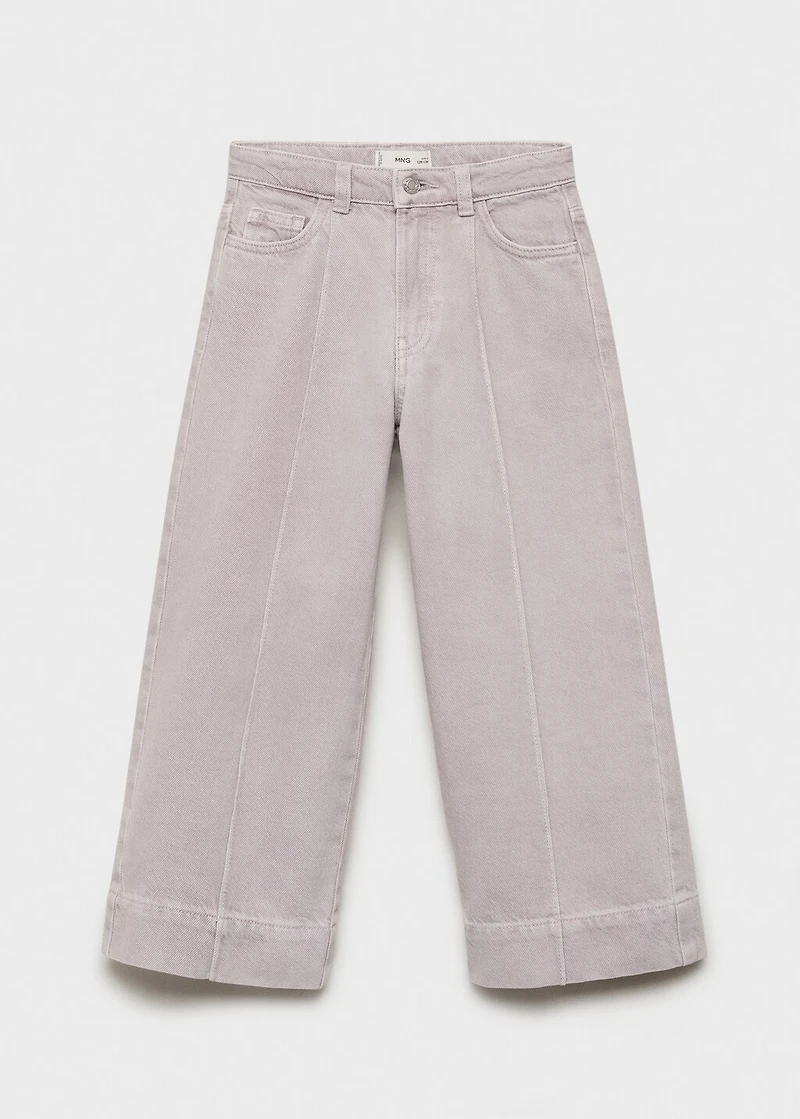 Culotte jeans with seam detail
