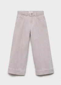 Culotte jeans with seam detail