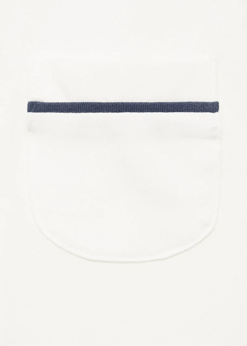 Baby-neck pajamas with pocket