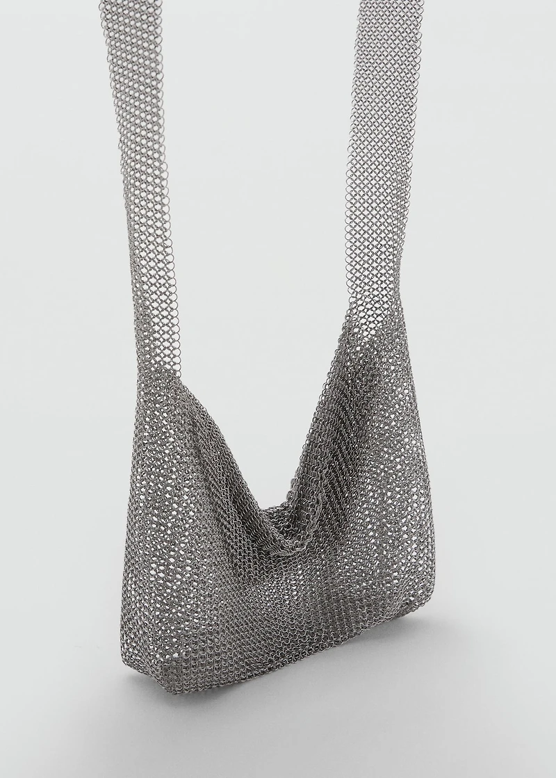 Metal mesh shoulder bag