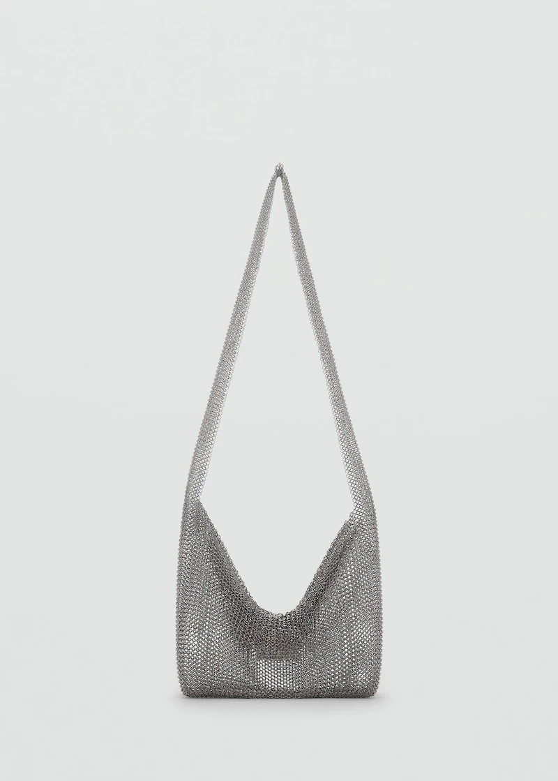 Metal mesh shoulder bag