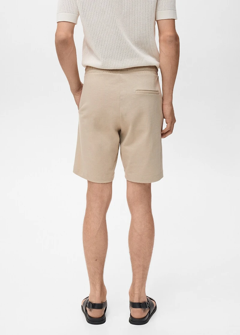 100% cotton bermuda shorts with drawstring