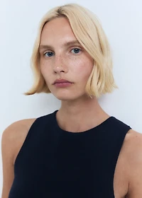 Knitted dress with straps