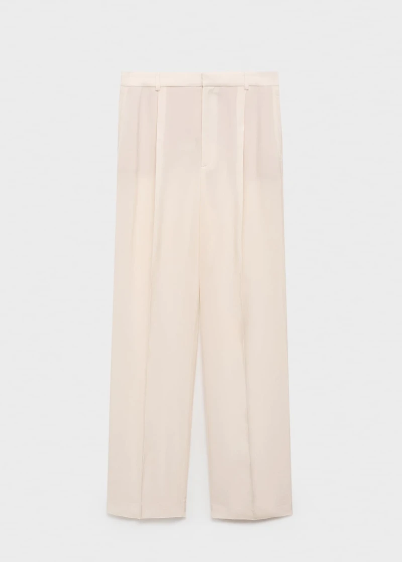 Straight-fit suit pants