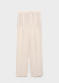 Straight-fit suit pants