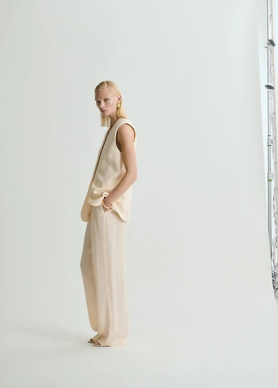 Straight-fit suit pants