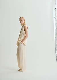 Straight-fit suit pants