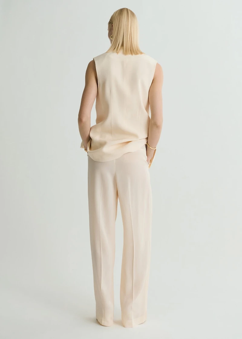 Straight-fit suit pants