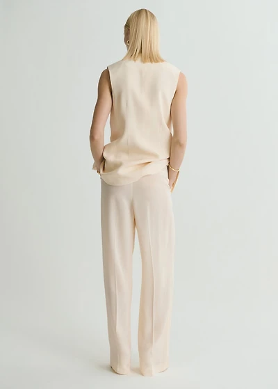 Straight-fit suit pants