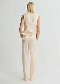 Straight-fit suit pants