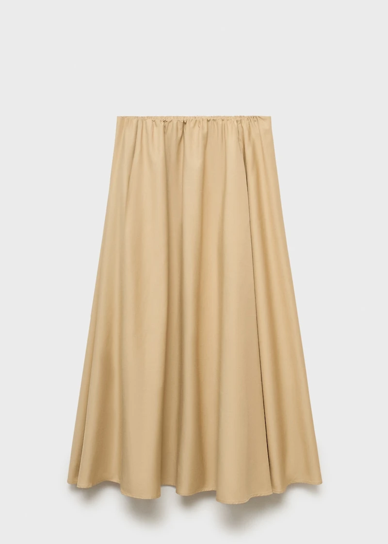 Flared cotton skirt