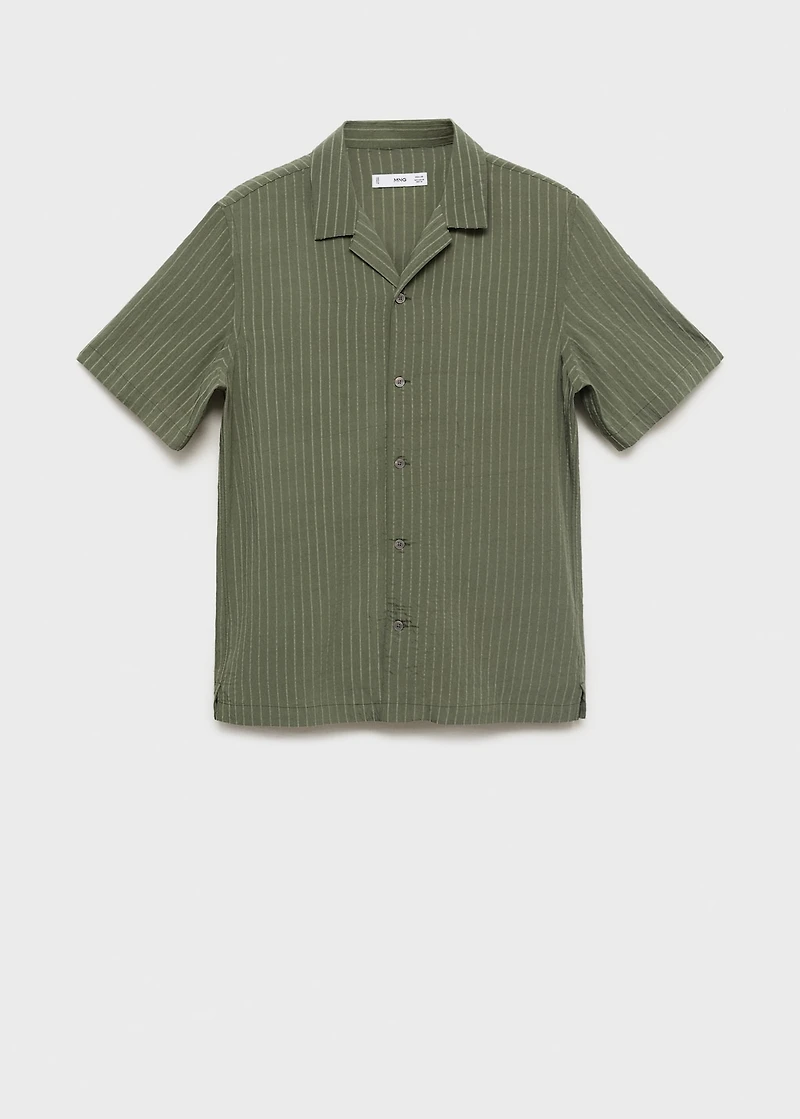 Short sleeve striped shirt