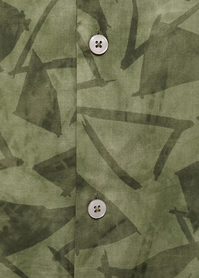 Printed bowling shirt