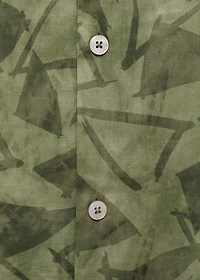 Printed bowling shirt