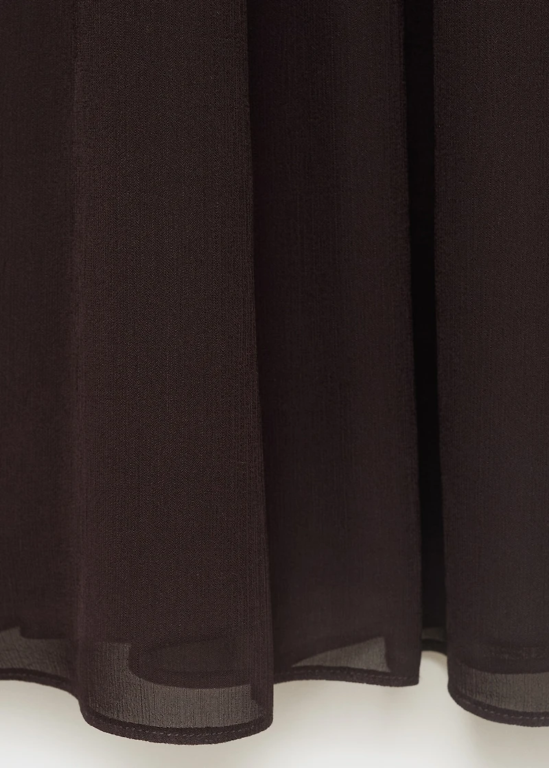 Asymmetrical dress with gathered body