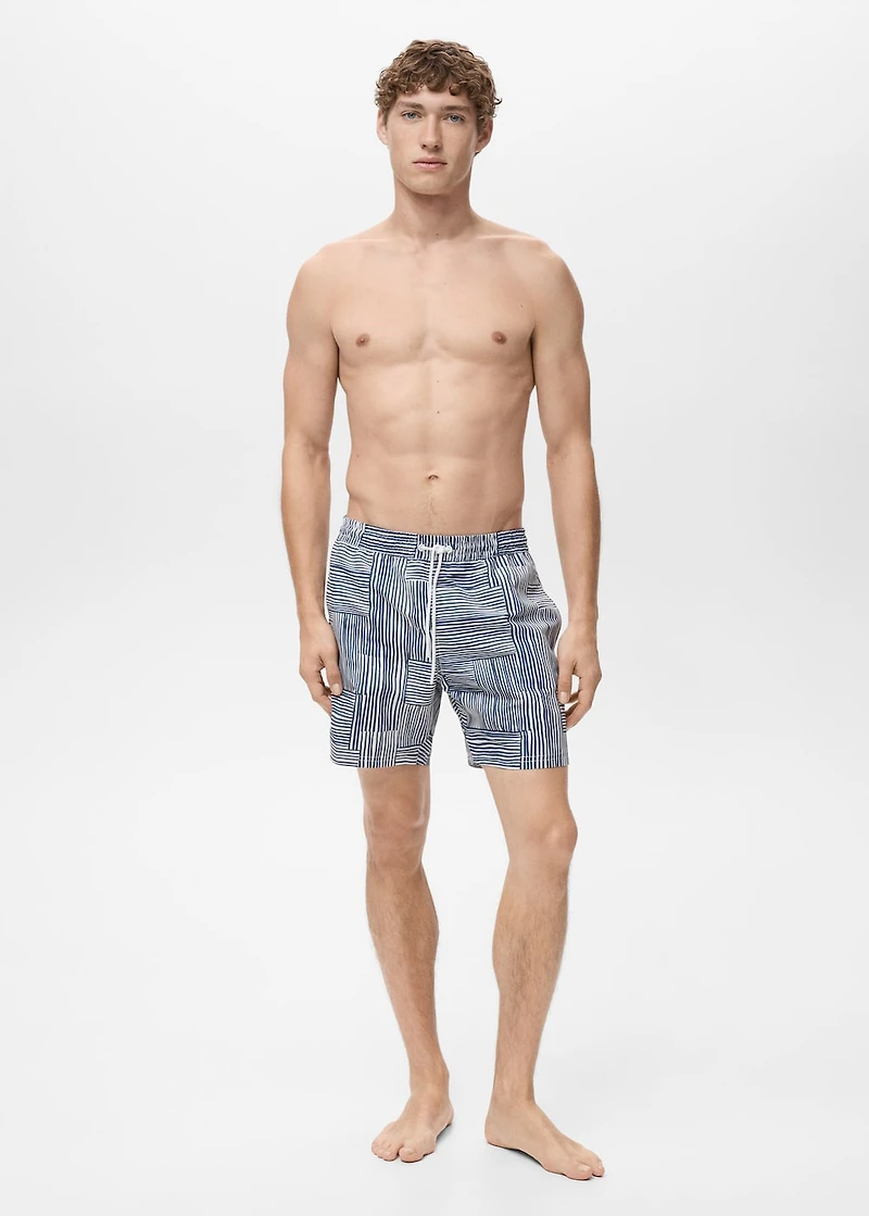 Multi-striped swimsuit