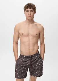 Swimsuit with sailboat print