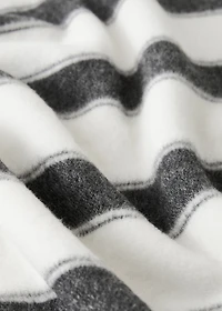 Two-tone striped wool blanket