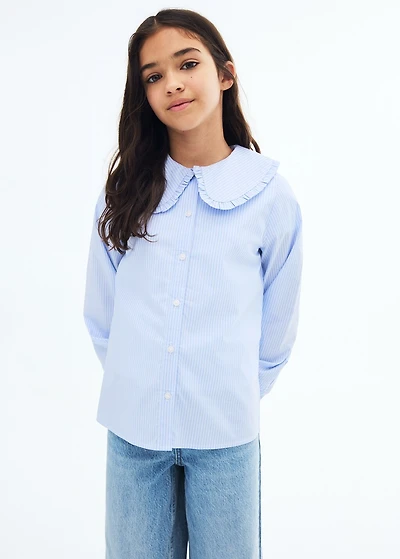 Double baby-collar shirt