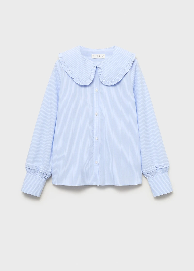Double baby-collar shirt