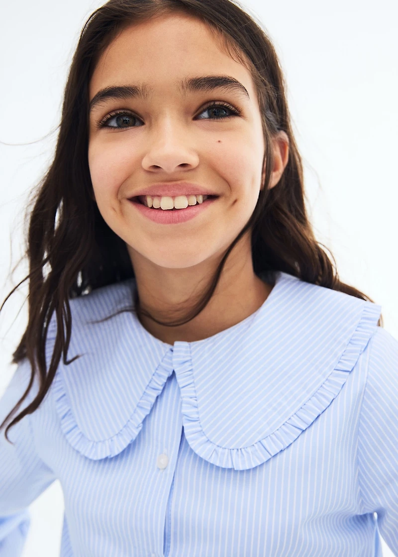 Double baby-collar shirt